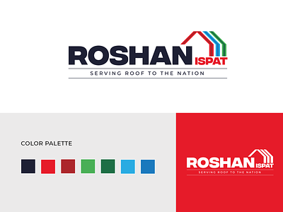 Logo design for Roofing Industry "RoshanIspat" branding brochure design businesscard design graphic design letterhead design logo logo design stationery stationery design