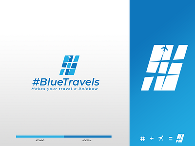 #BlueTravels logo and Business card design branding businesscard design graphic design logo logo design