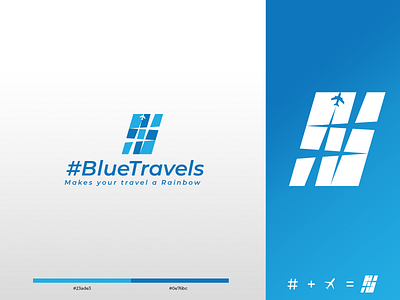 #BlueTravels logo and Business card design