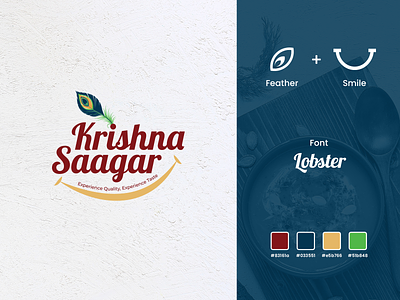 Logo design for Krishna Saagar Restaurant. branding design graphic design logo logo design
