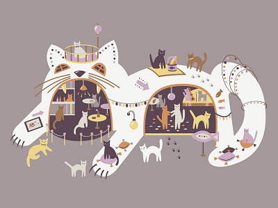 Cats art cats illustration vector