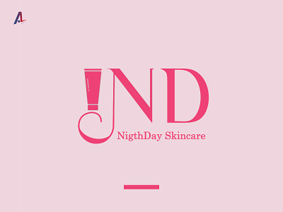 Night Day Skincare Logo adobe illustrator awesome logo branding design design services elegant graphic design logo pink simple skincare