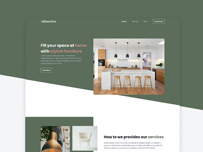 Furniture - Landing Page branding graphic design ui