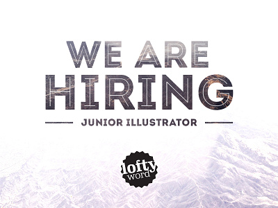 We're Looking for a Junior Illustrator