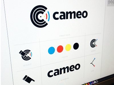 Cameo branding identity logo primary simple sound vector