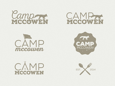 Camp McCowen Marks branding camp fox logo vector