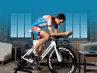 Triathlete blue branding cycling photo triathlete triathlon