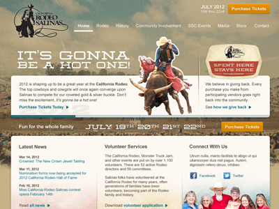 Yehhh Haw! aged branding cowboy earthy responsive rodeo texture ui ux web design