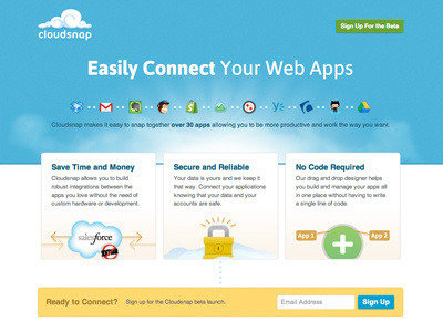 Connect Your Web Apps branding illustration landing logos responsive ux web design