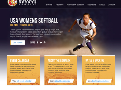 Salinas Sports Complex branding css html responsive ui ux website