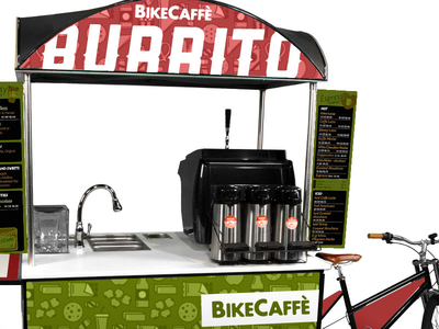 Burrito! bike branding illustration simple vector