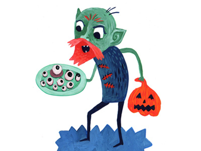 Halloween character eyes halloween illustration scary