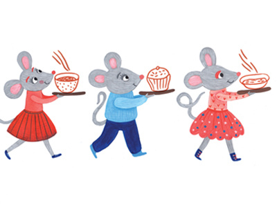 yummy children illustration cooking food mouse
