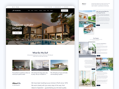 Luxury House Building Website Template contracting business contractor design home building house building luxury luxury home luxury home building luxury website luxury website template trade business trades business tradie ui web template webdesign website website template