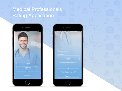 Medical Professionals Rating Application app application doctors medical mobile ui ux