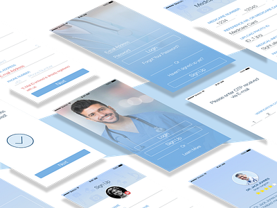 Medical Professionals Rating Application (more) app application doctors medical mobile ui ux