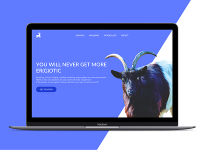 Landing Page Daily UI #003 003 animal daily goat landing page ui