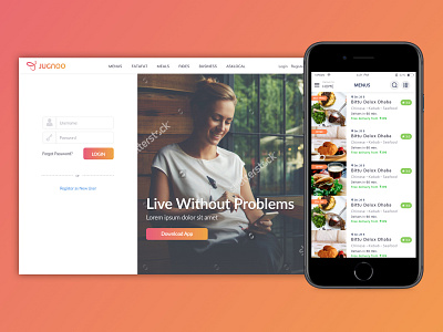 Jugnoo Website Design design food food delivery food delivery app meal meals menu mobile order order food responsive ui ux webdesign website
