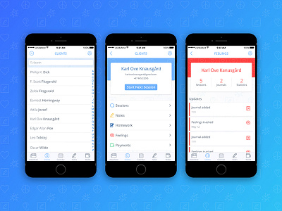 Therappy App UI app client clients design icon iphone mobile psych psychiatrist psychiatry psychological psychologist psychology ui user center design user experience user experience ux user inteface user interface design ux