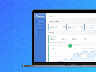 Therappy Dashboard Webdesign app design icon psychiatrist psychiatry psychological psychologist psychology responsive ui user center design user experience user experience design user experience ux user interface user interface design ux webdesign website