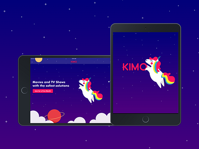 KIMO - TV Show and Movie Streaming Tablet App app child child children design ipad kid kids movie movie app parent parents stream streaming tablet tablet app tablet design tv tv show ui ux