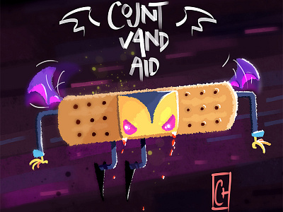 COUNT VAND AID! band aid cartoon character design count fun like vampire