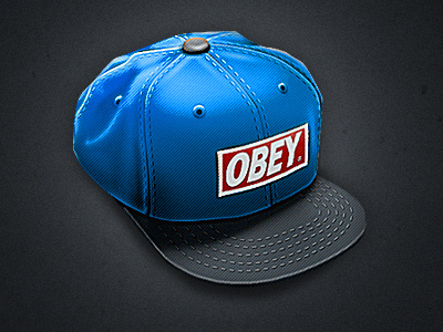 Blue Obey hat hat icon obey