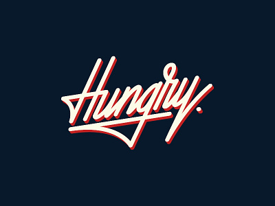 Hungry lettering logo logotype