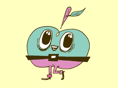 Apple animated gif apple blink character walk