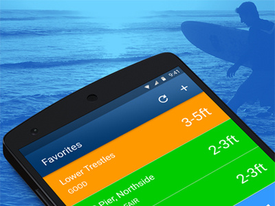 Surfline Android android material design