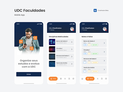 Mobile App - UDC Faculdades android application college course figma ios mobile mobile app ui design university