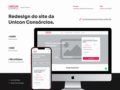 Site - Unicon Consórcios consórcios figma landing page redesign responsive design unicon web design website wix