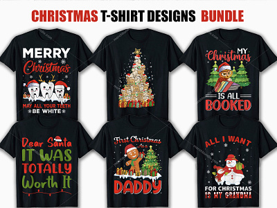Christmas Day T Shirt Designs Bundle