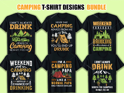 This is My New Camping T Shirt Design Bundle. apparel camping shirt camping svg camping vector clothes clothing design etsy fashion graphic design hoodie kaos merchbyamazon pod print on demand streetwear teespring typography tshirt vector graphic viralstyle