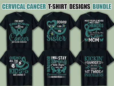 Cervical Cancer T-Shirt Design Bundle