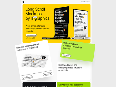 Long Scroll Mockups design download landing landing page mockup psd ui