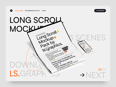 Longscroll mockups design download photoshop psd ui website