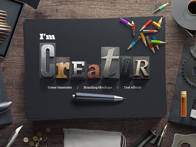 Scene Generator branding free free psd freebie logo mockup scene generator