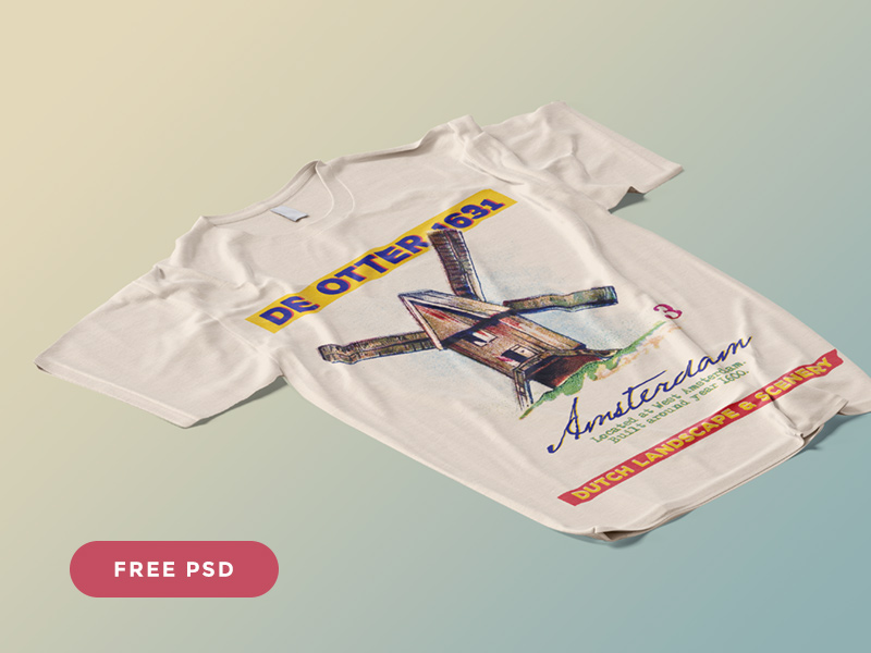 Download Free T-Shirt Mockup by Ruslanlatypov for ls.graphics on Dribbble