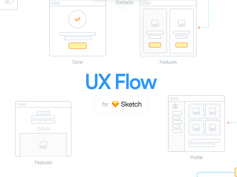 🖥 UX Flow, Prototypes flowcharts free premium sketch sketch app web