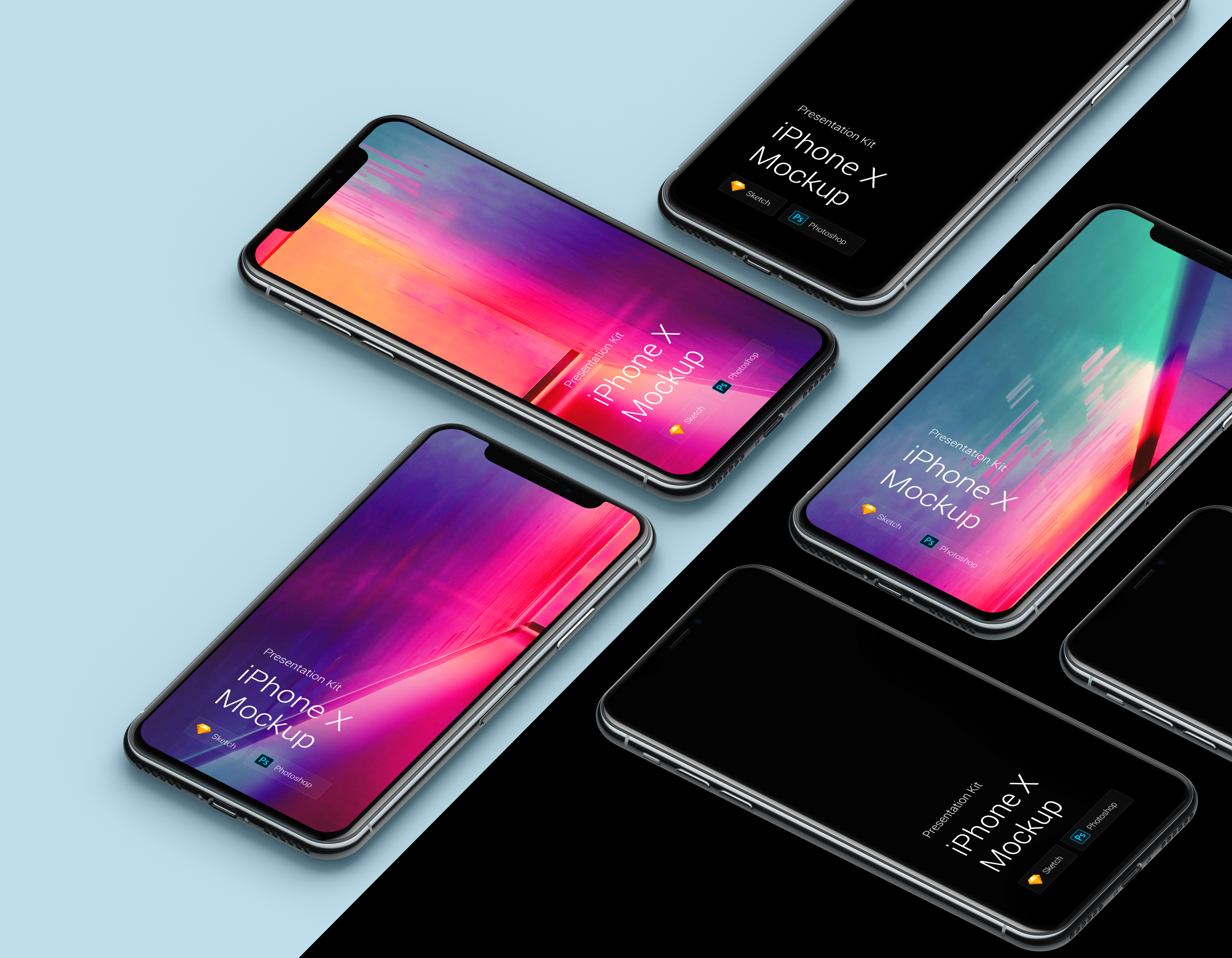 iPhone X Mockups by Ruslanlatypov for ls.graphics on Dribbble