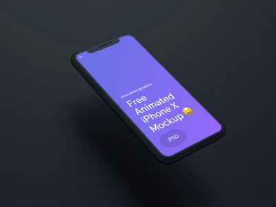 Free Animated iPhone X Mockup for Photoshop animated device download free iphone iphone x iphonex psd