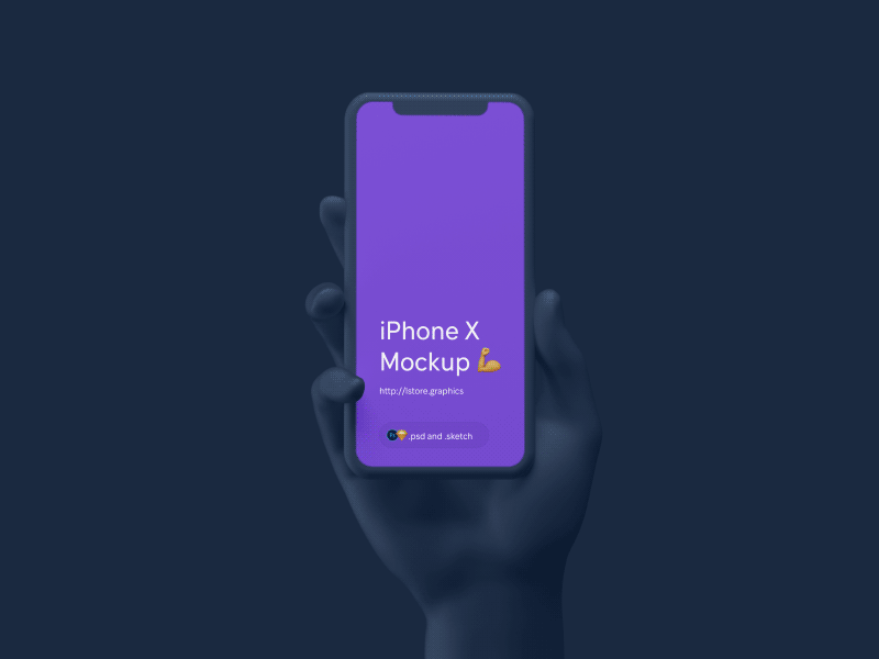 Simple Mockup clay color hand iphone x matte mockup simple