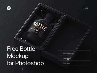 Free Bottle Mockup bottle branding download free freebie logo mockup mockup photoshop psd