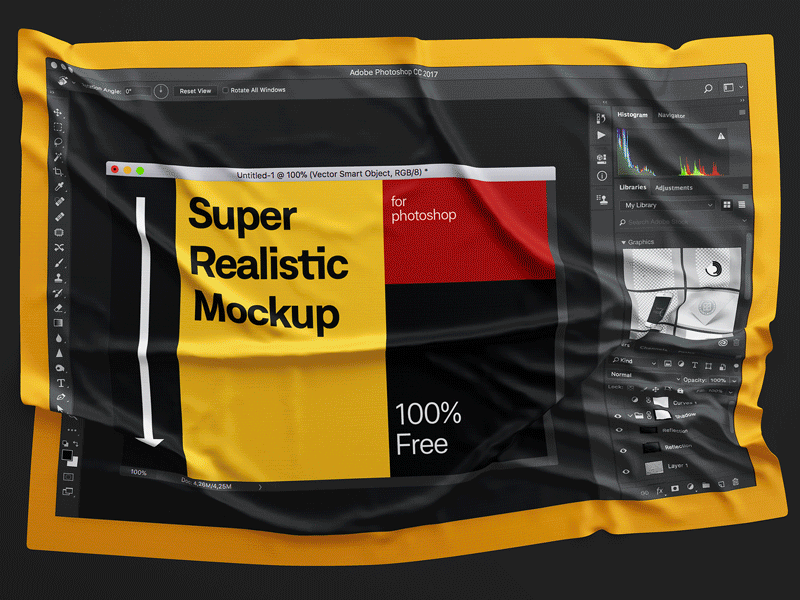 Fabric Wrinkles Free Mockup download fabric flag free freebie mock up mockup photoshop wrinkles