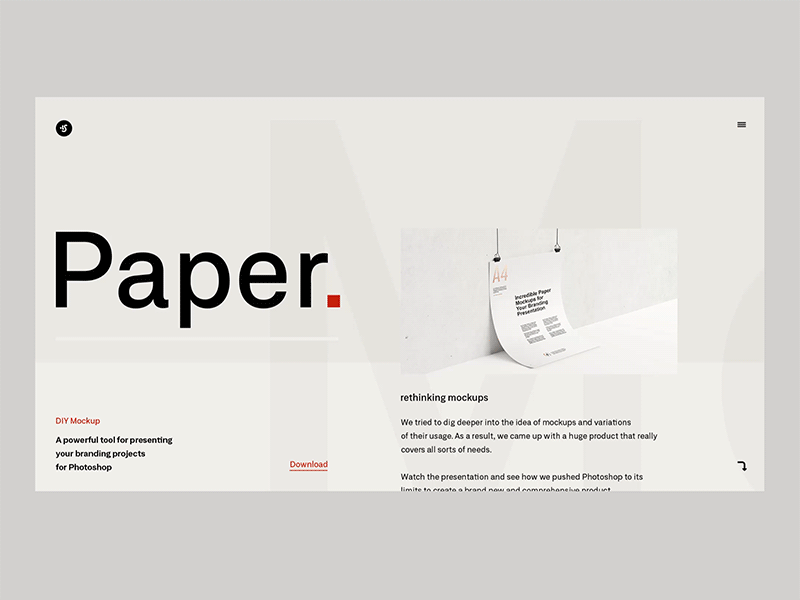 Paper Mockup Pack exploration mockup paper poster psd ui web