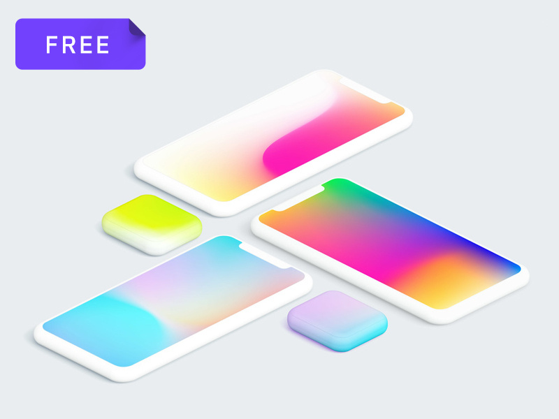 Free Gradient Mesh Pack download free freebie gradient illustrator mesh sketch