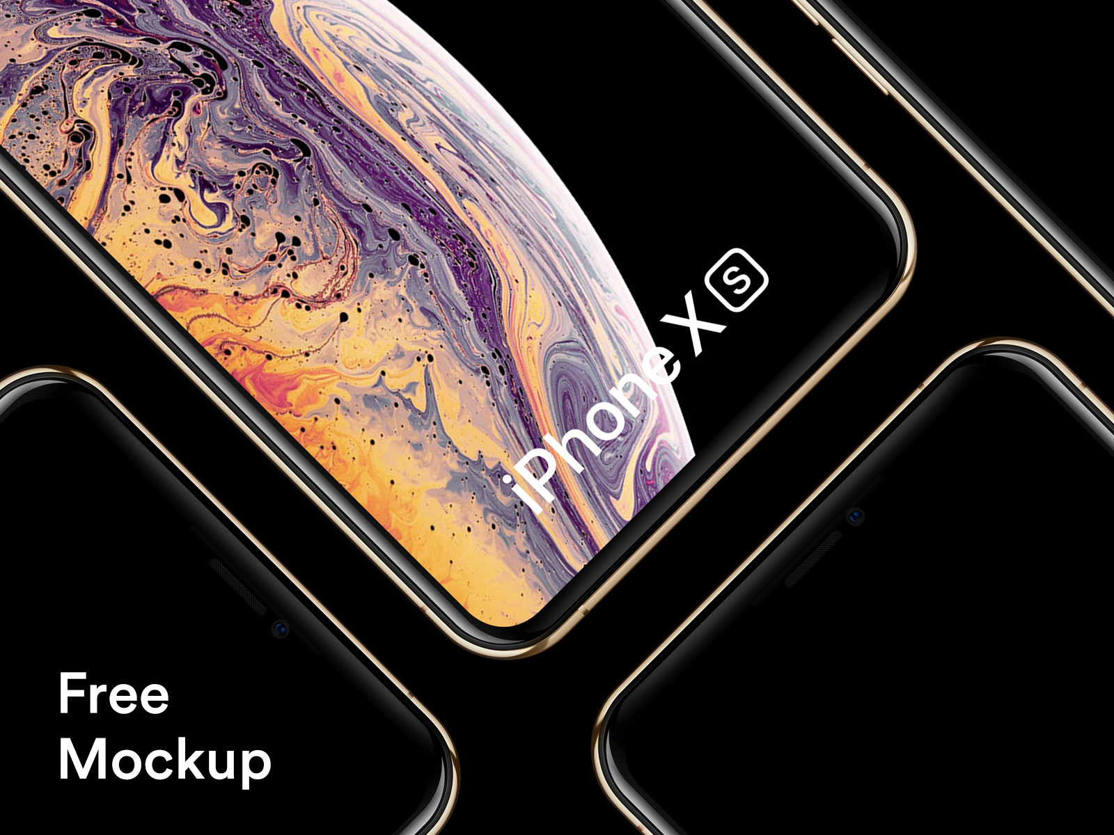 Download Free iPhone Xs and iPhone Xs Max Mockups by Ruslanlatypov for ls.graphics on Dribbble