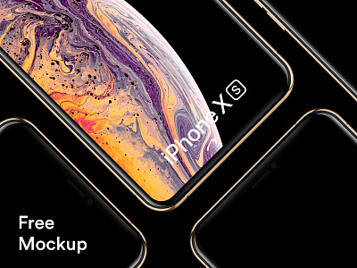Free iPhone Xs and iPhone Xs Max Mockups iphone xs iphone xs max mockup photoshop psd sketch