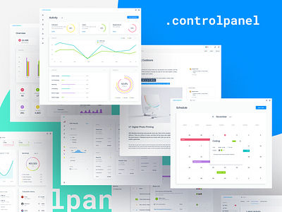 Control Panel admin panel calendar chat control panel dashboard design system management tasks ui ui kit ux web